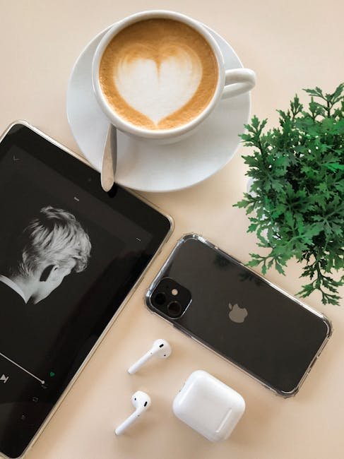 Person relaxing while listening to music on streaming service