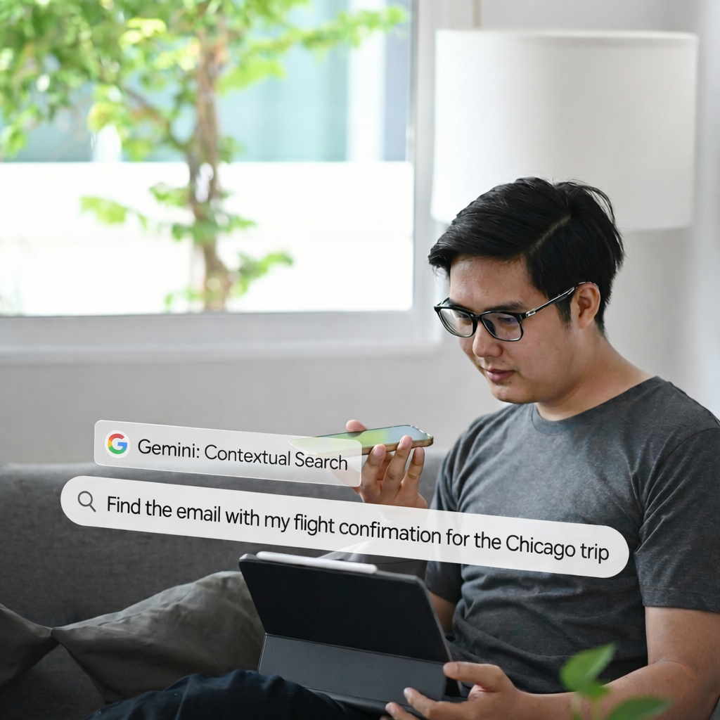 Gmail AI answering a plain-English question in Gmail search