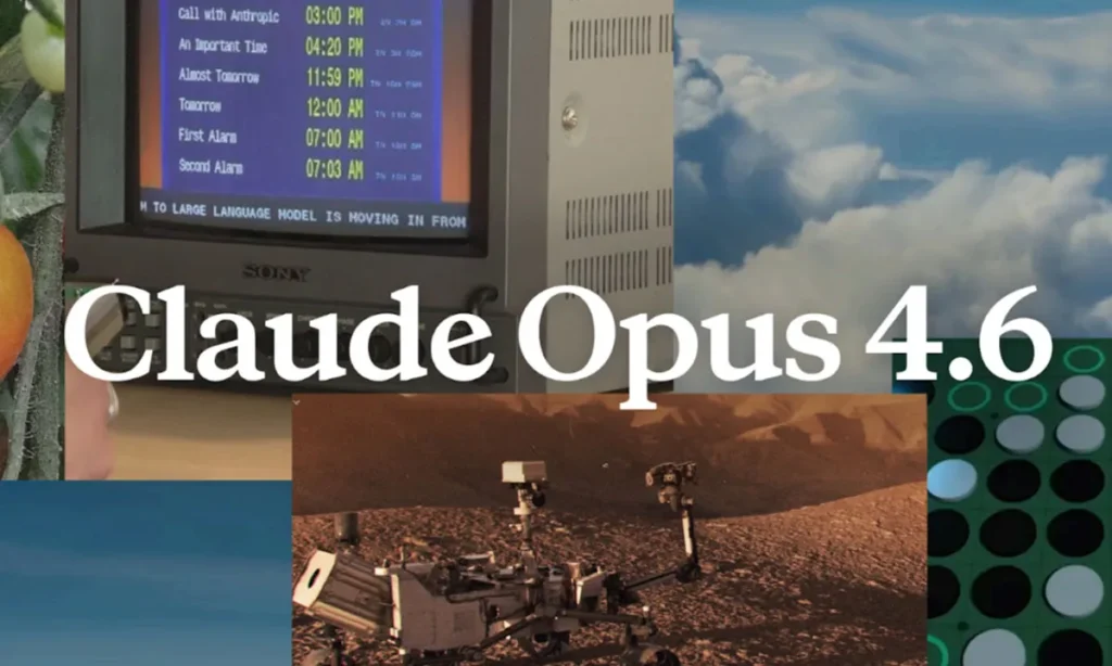 Claude Opus 4.6 announcement featuring agent teams and million token context window