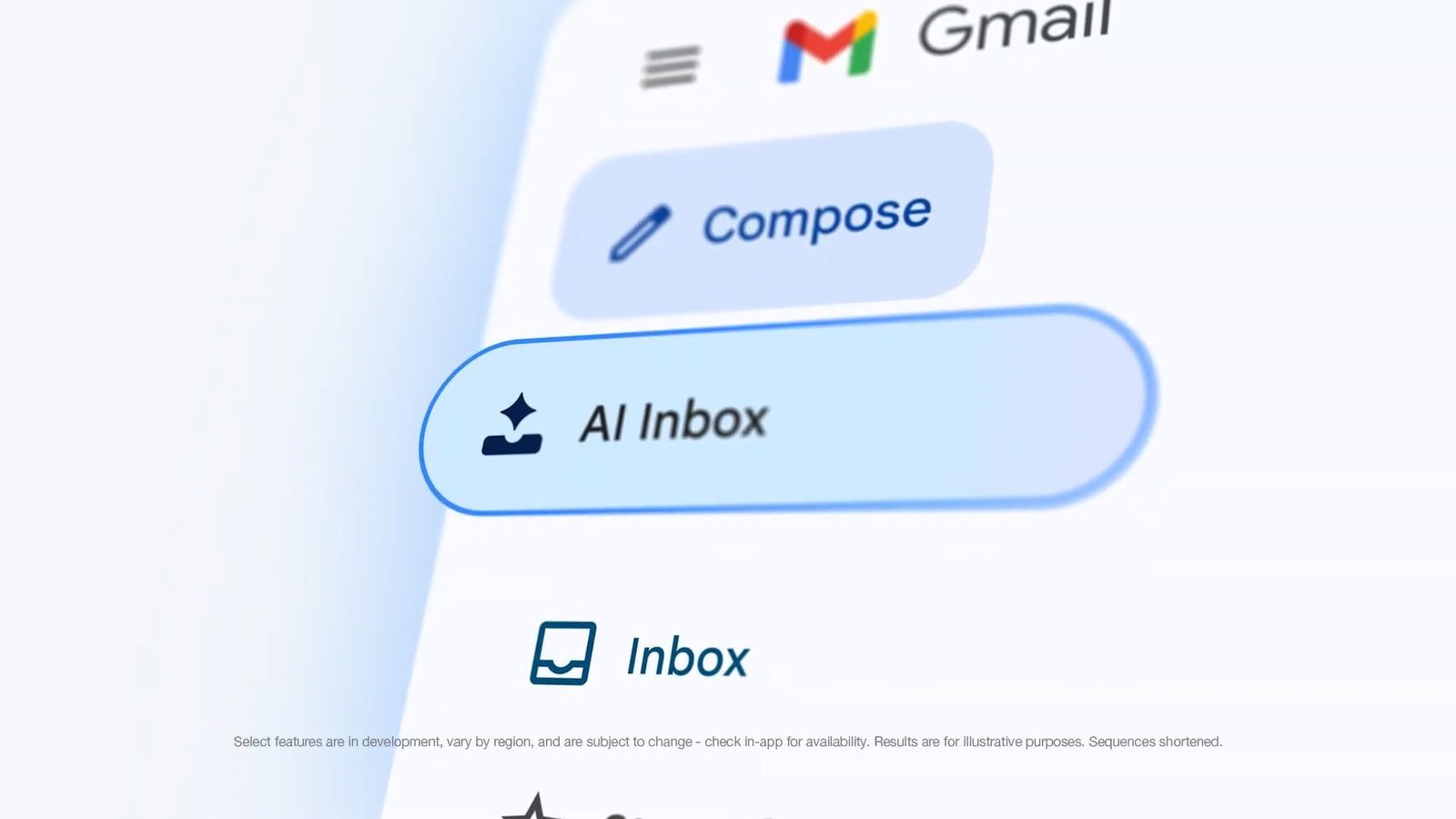 Gmail sidebar with AI Inbox highlighted