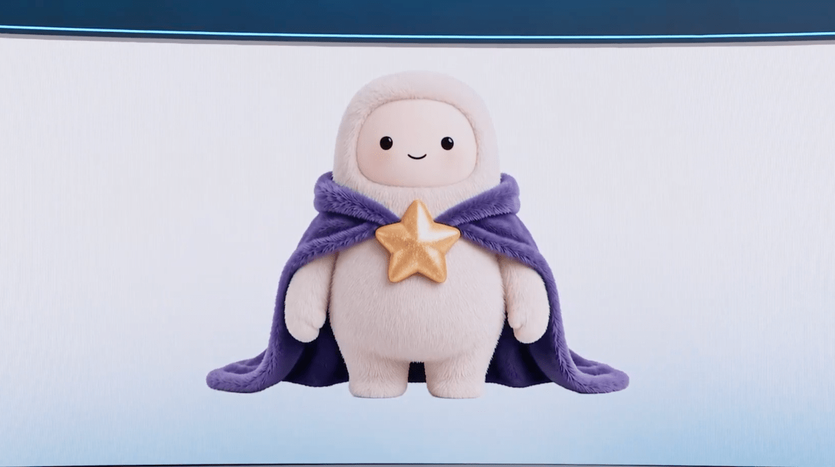 Meta Muse's white avatar wearing a purple cape