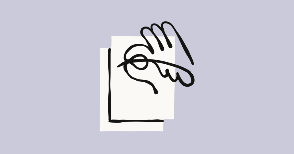 Anthropic's illustration of a hand holding a quill over a page, from its Claude text watermark announcement